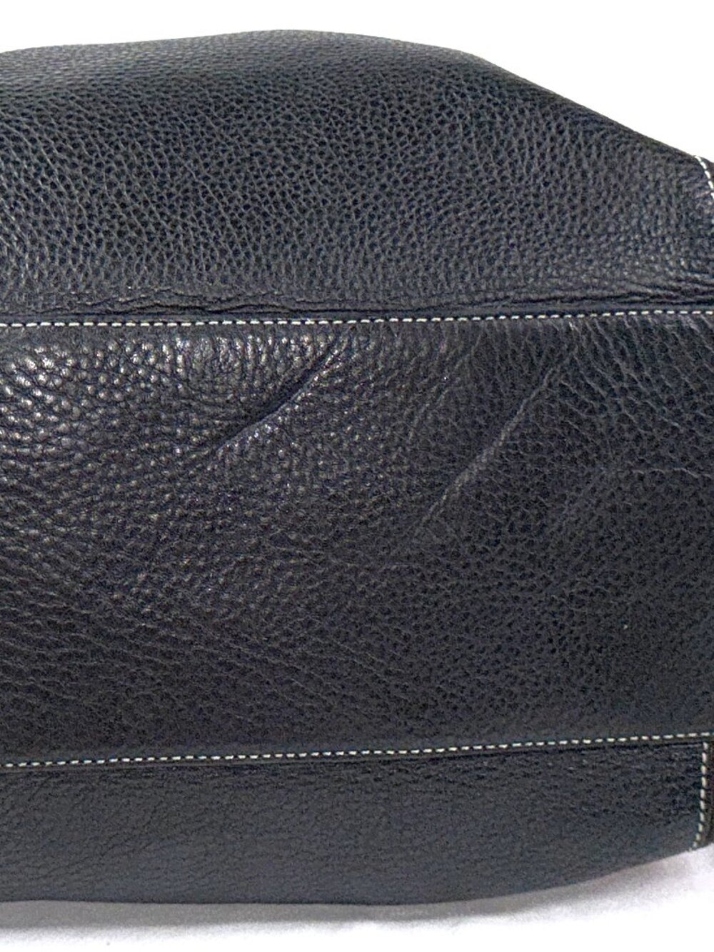 Misses Pick Spain Black Pebbled Leather Satchel Hobo Shoulder Bag Purse Large - Picture 12 of 16